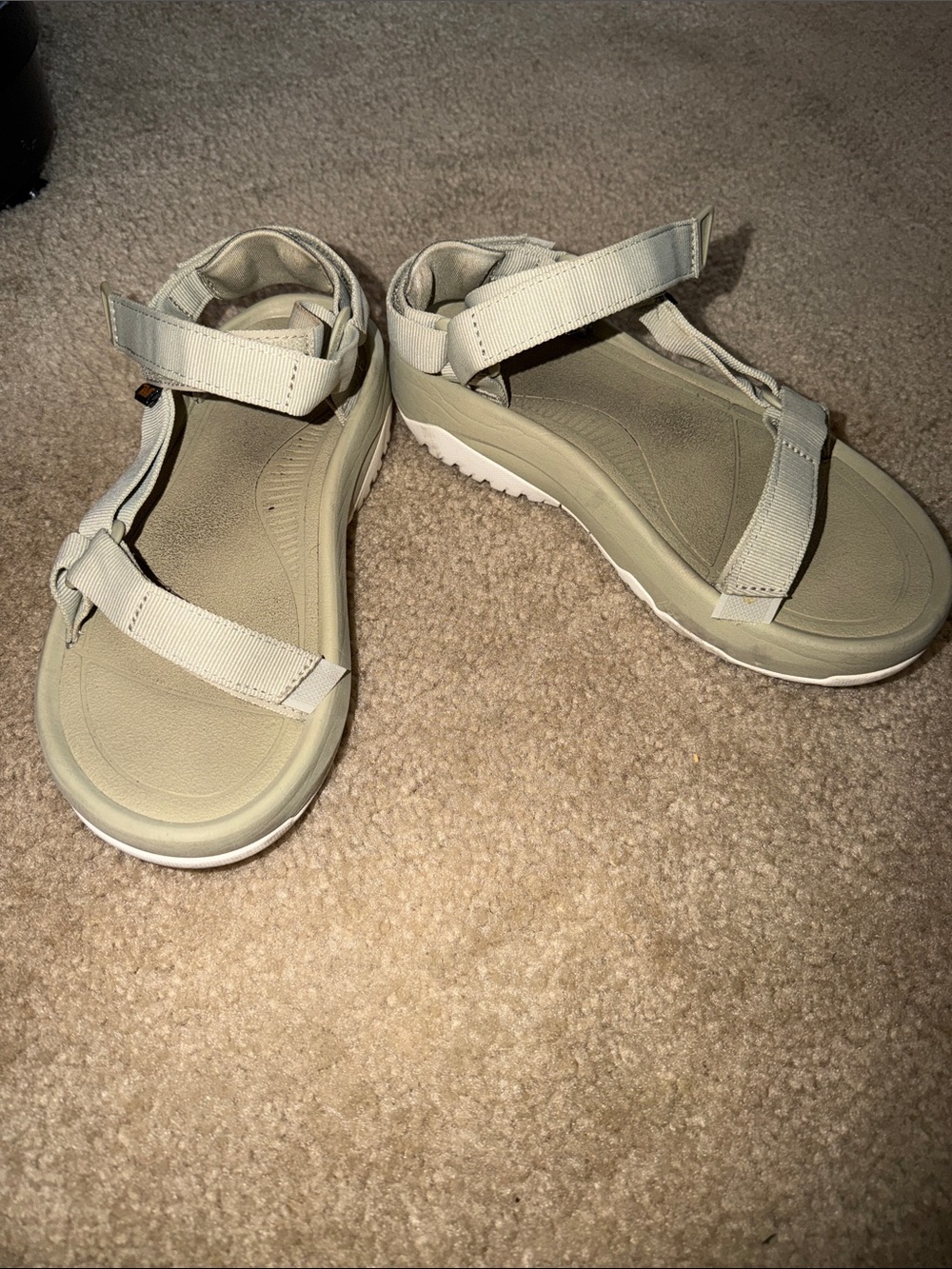Beige Strap Teva Platform Sandals